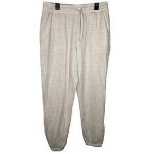 Haven Well Within Joggers Size Large Pink Cream Soft Fleece Sweatpants Comfy